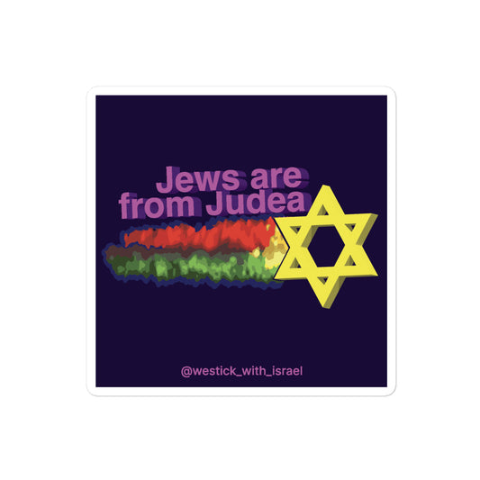 Jews Are From Judea 4 inch sticker